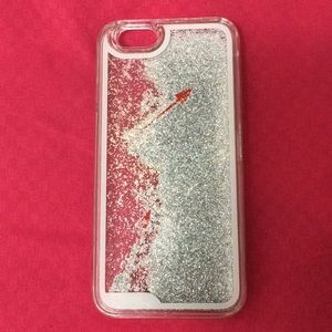 Iphone 6 / 6s clear glittery arrow case